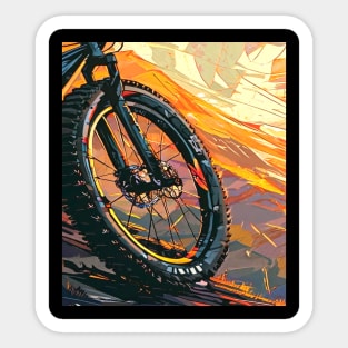 Mountain Bike Wheel, Sports Cycling Sticker